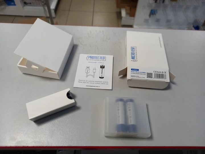 Акумулятор 14500 Keeppower Li-ion R6 1950mAh/2bl (P1450U1 AA) Київ - фото 4