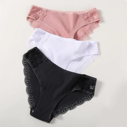 Хлопковые трусы женские разных цветов, (44 размер) - в наборе 3шт. 95% cotton, 5% elastan Киев - изображение 1