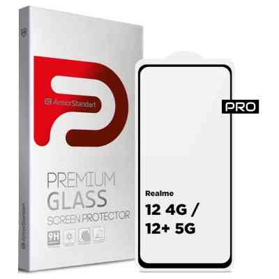 Скло захисне Armorstandart Pro Realme 12 4G / 12+ 5G Black (ARM79954) Вінниця