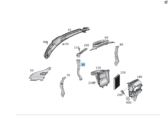 Mercedes-Benz  A1668320290 Стічна трубка зливу води під капотом у центрі вертикальна ML/GLE W166 GLE Coupe C292 GL/GLS X166 Одеса
