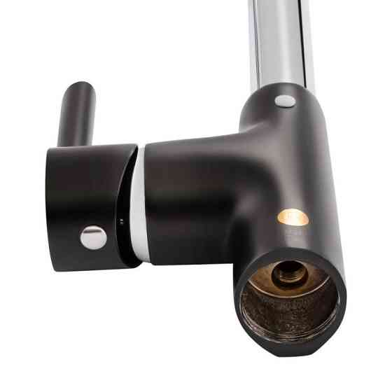 Змішувач для кухні з латуні Qtap Grand QTGRABCR007F Chrome/Black Харків