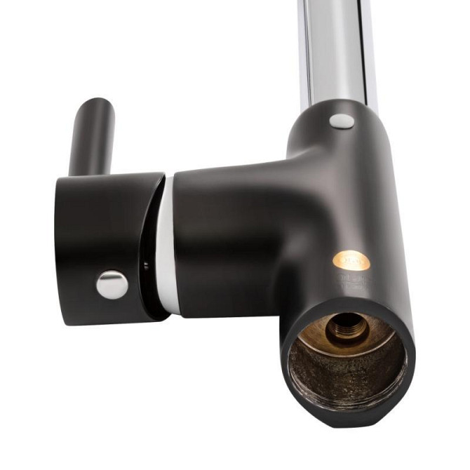 Змішувач для кухні з латуні Qtap Grand QTGRABCR007F Chrome/Black Харків - фото 3