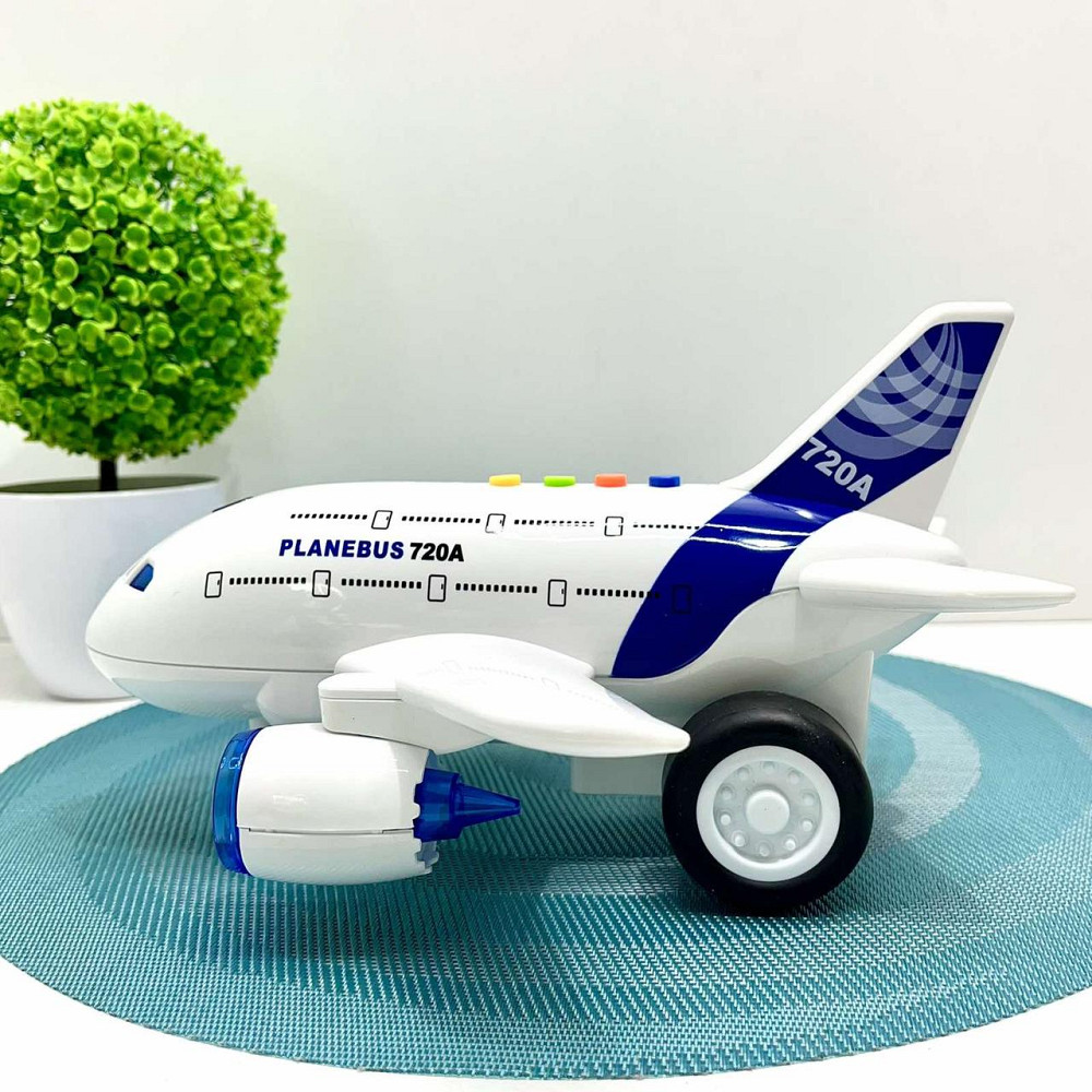 Літак інерційний з музикою підсвічуванням масштаб 1:160 Білий (WY720A/B) Чернігів - фото 2