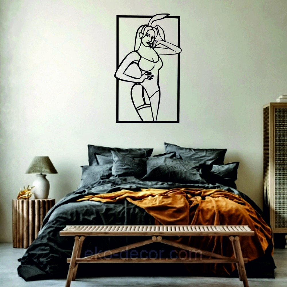 Декоративное настенное Панно «Плей-бой» Декор на стену 110-68 см, Черный Киев - изображение 5