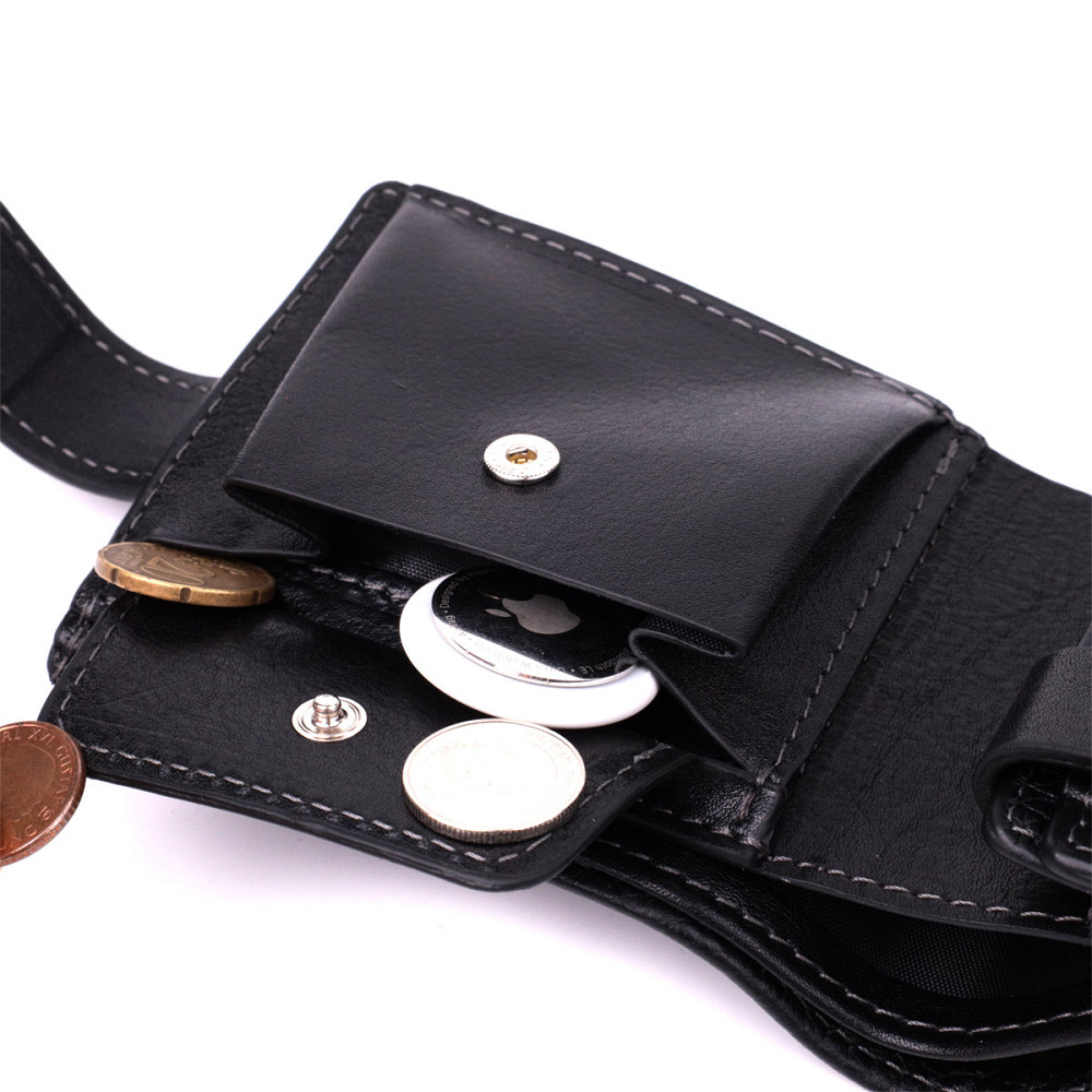 Стильне портмоне з люксової зернистої шкіри флотар GRANDE PELLE 22875 Чорний Київ - фото 9