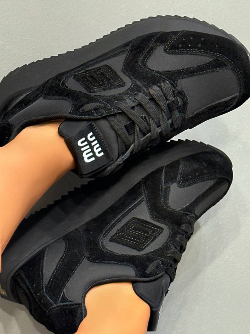 Кросівки жіночі Hengji M-1 замшеві комбіновані з текстилем демісезонні чорні, 36, 23,5 см Київ - фото 17