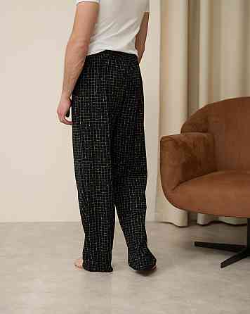 Мужские пижамные штаны - темно-синие в клетку Tom John 2002Ш M Киев