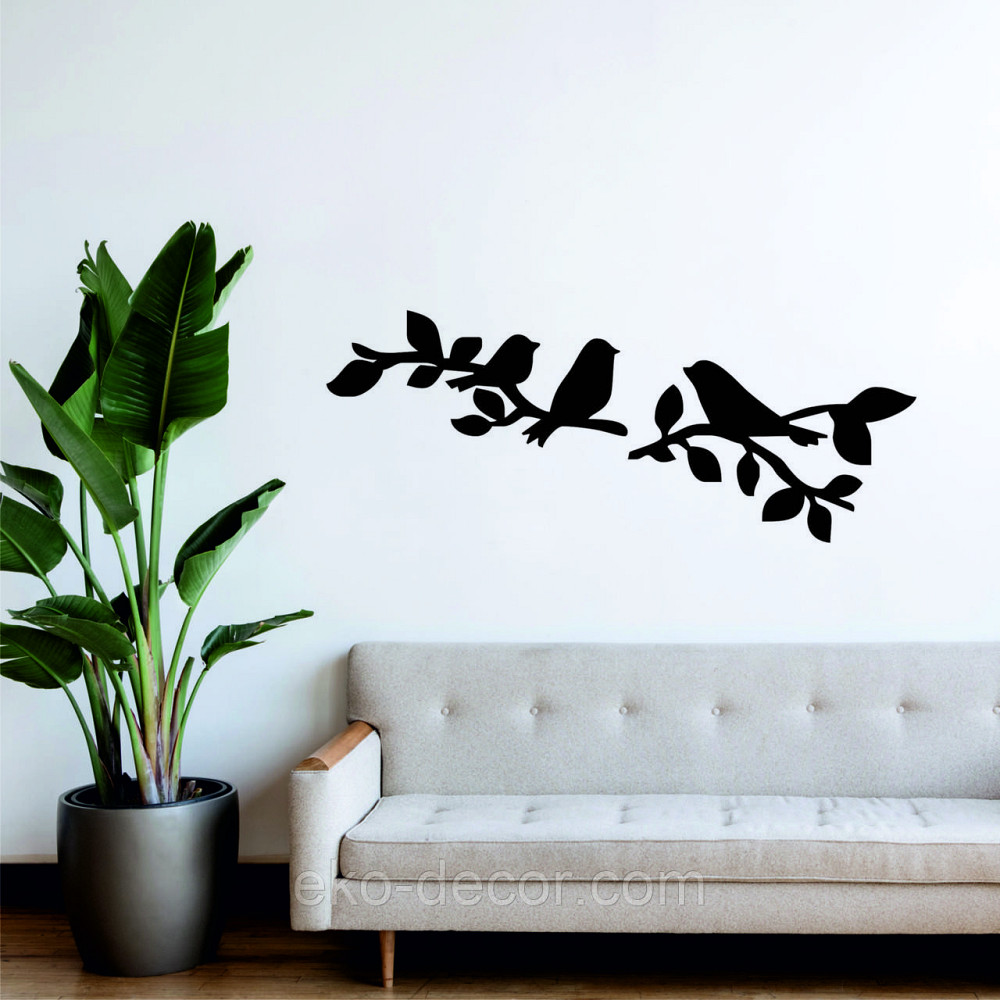 Декоративне настінне Панно  «Птахи» , Декор на стіну 110*43 см, Чорний Київ - фото 8