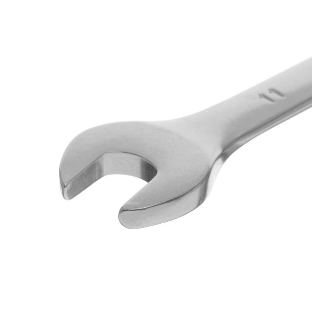 Ключ рожково-накидной, шарнирный, 11 мм, Cr-V, покрытие: сатин-хром INTERTOOL XT-1411 Киев - изображение 2