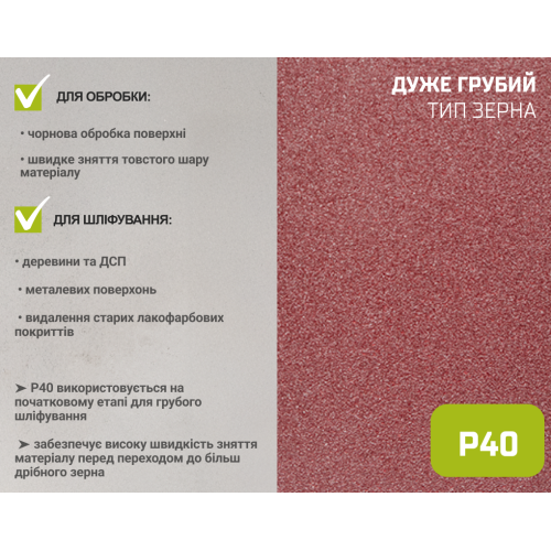 Наждачний папір на тканинній основі, 200мм х 50м, зерно 40, Alloid Одеса