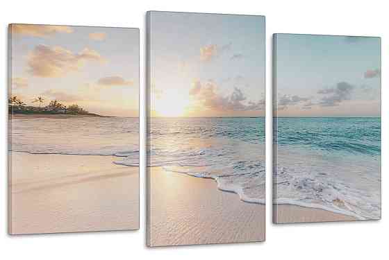 Модульная картина в гостиную / спальню  Пляж  Art-677_3 Киев