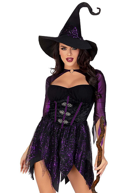 Костюм відьми Leg Avenue Mystical Witch S, сукня, капелюх Sex Aura Київ - фото 1