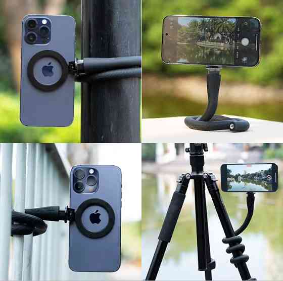 Тримач смартфона на гнучкій ніжці з магнітним кріпленням MagSafe Telesin P3-FM-01BK SBR Київ