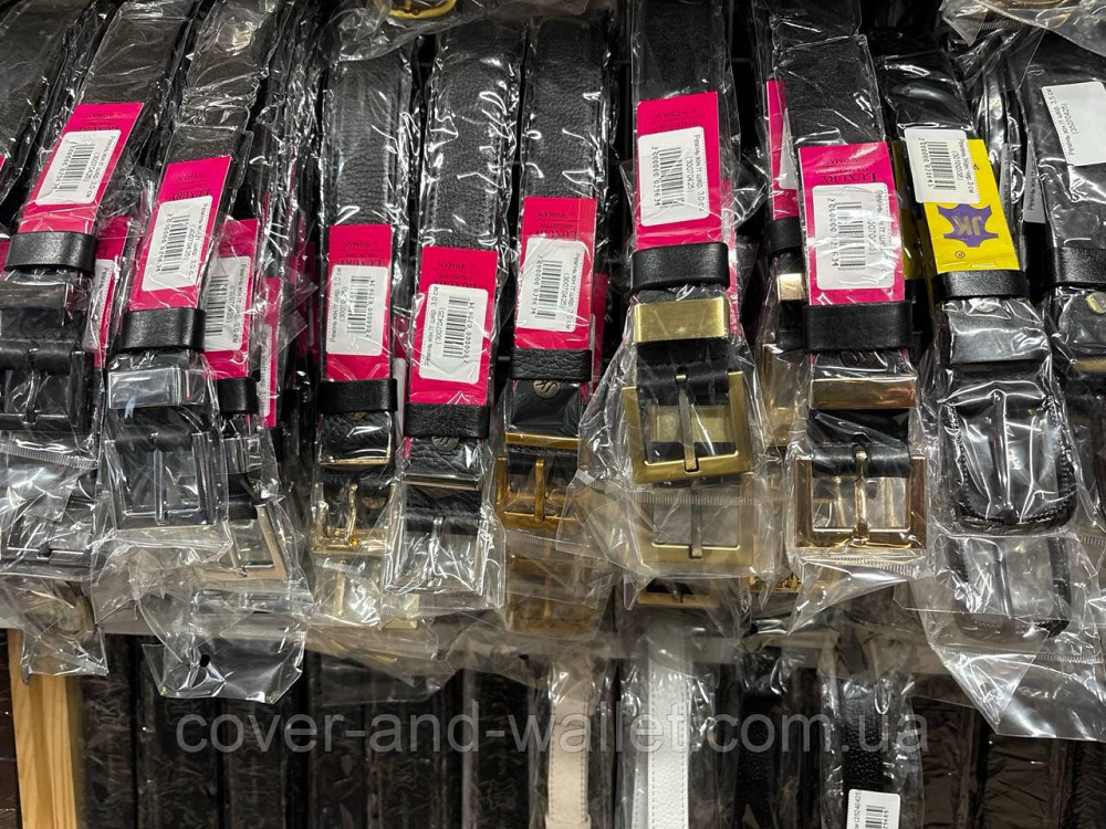 Классический кожаный женский ремень с золотистой пряжкой 30 мм PS Leather Киев - изображение 3