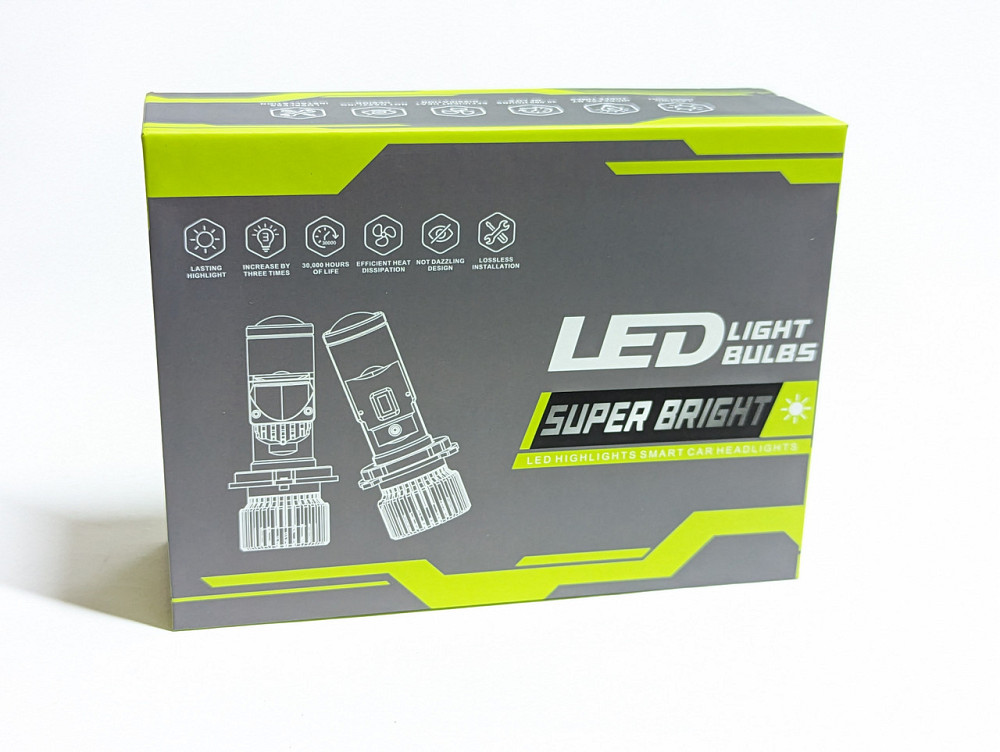 Міні лінза Н4 з лінзою, H4 H/L вольтаж 9-32V(12-24V), ближній50W/дальний50W (100 ват дві лампи) Харків - фото 4