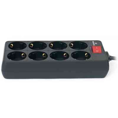 Сетевой фильтр питания REAL-EL REAL-EL RS-8 PROTECT, 3m, black (EL122300022) Винница