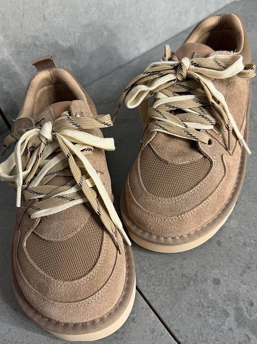 Кроссовки женские Hengji 1517-18 замшевые с двойной шнуровкой угги бежевые, 41, 26 см Киев - изображение 7
