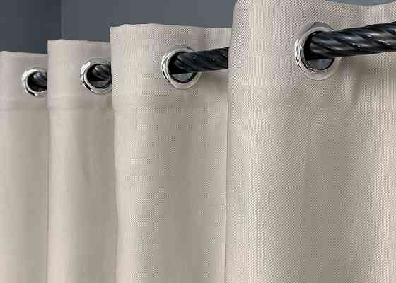 Комплект готовых штор на люверсах VR-Textil Рогожка TERRA LUXE № 1859ш Пепельный 150х270 см 2 шт (37-0299) Киев