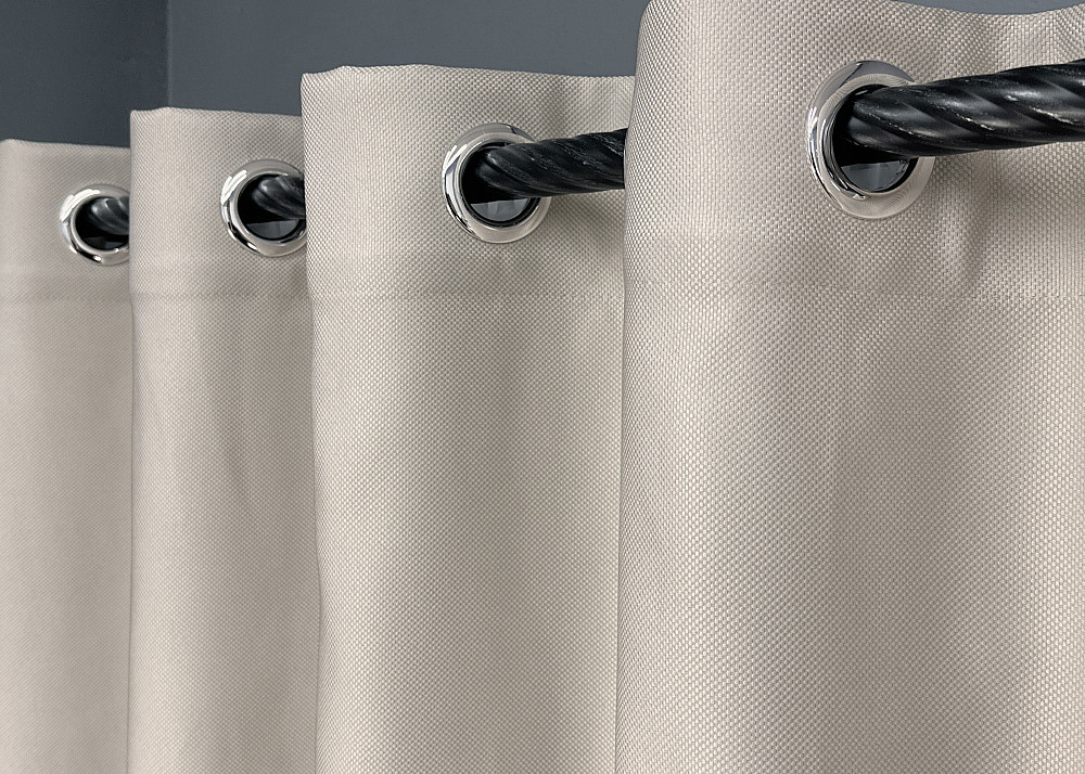 Комплект готовых штор на люверсах VR-Textil Рогожка TERRA LUXE № 1859ш Пепельный 150х270 см 2 шт (37-0299) Киев - изображение 6