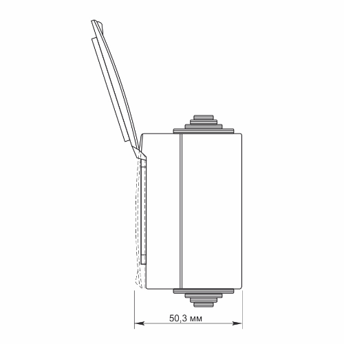 BINERA сірий Розетка зовнішня 1-а з кришкою IP65 Videx Житомир