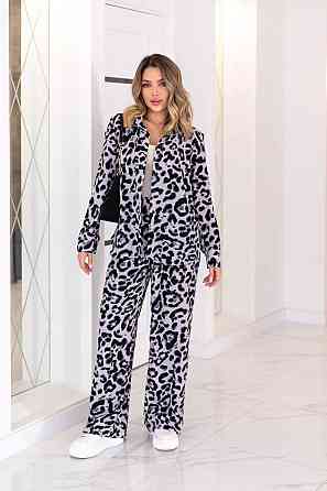 Жіночий легкий прогулянковий костюм: сорочка та штани американський креп Сірий 2, 46/48 Одеса