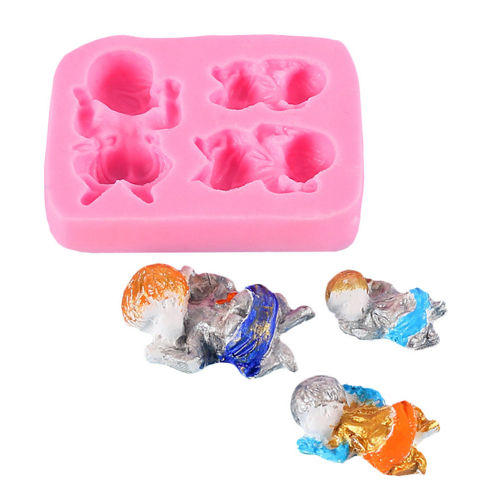 Молд силиконовый Младенец 56 на 80 мм розовый Киев - изображение 7