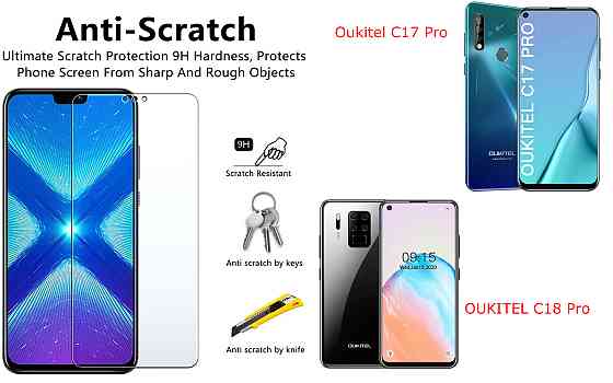 Захисне скло NeoGlass для Oukitel C17 Pro, OUKITEL C18 Pro – надпрозоре та стійке Київ