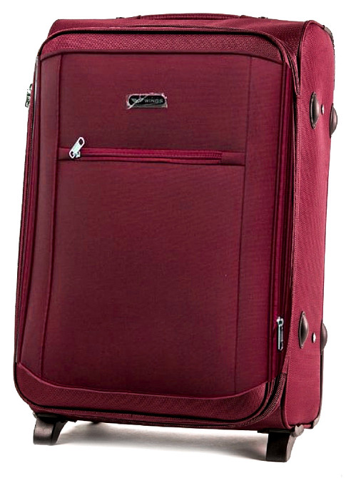 Чемодан тканевый WINGS 1701 большой 74 см бордовый 2 колеса Киев - изображение 1