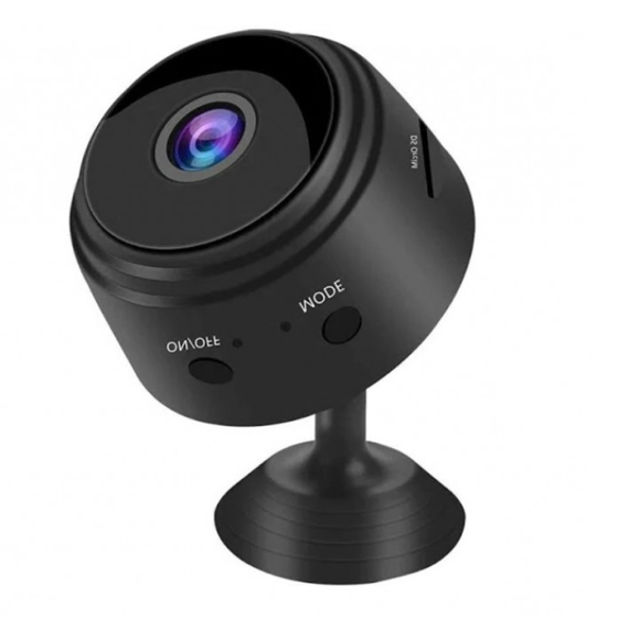Беспроводная мини камера IP с WiFi и датчиком движения FullHD 1080, A9, Чорная / Камера видеонаблюдения Киев