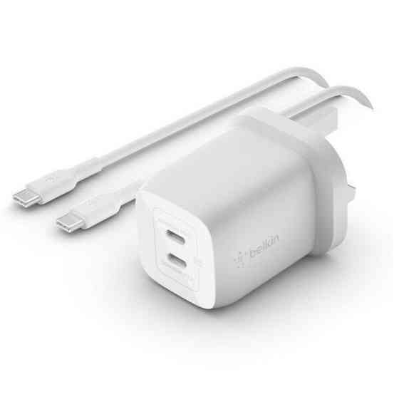 Сетевое ЗУ Belkin Home Charger 65W GAN PD PPS Dual USB-C – USB-C 2m Киев