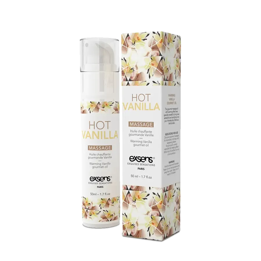 Масажна олія EXSENS Hot Vanilla 50мл розігріває, без цукру, без парабенів, їстівна Львів - фото 1