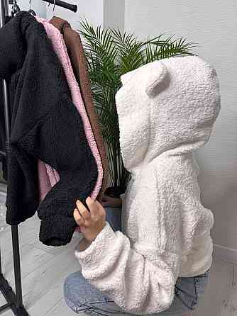 Жіноча стильна тепла плюшева худі з вушками  м'яке хутро Teddy Одеса