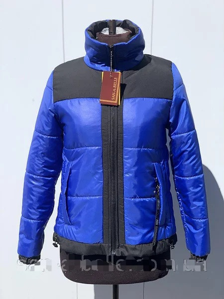 Женская стильная демисезонная куртка двухцветная.  Курточка весна-осень 42-54р Киев - изображение 1