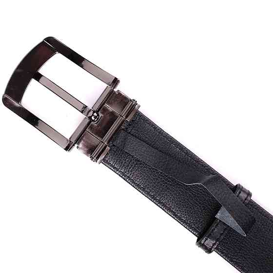 Ремень классика из натуральной кожи крокодила CROCODILE LEATHER 18018 Черный Киев