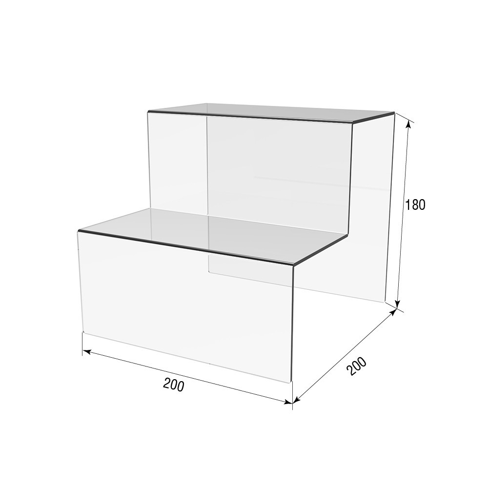 Горка EKOSTAR под товар на 2 ступеньки из акрила 200х200х180 Киев - изображение 3