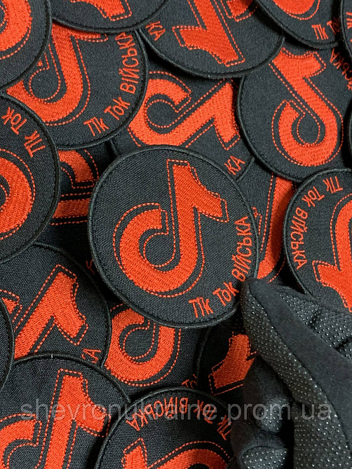 Шеврон Tik Tok войска (Форма круг. На липучке) Размер 8см в диаметре Киев - изображение 2