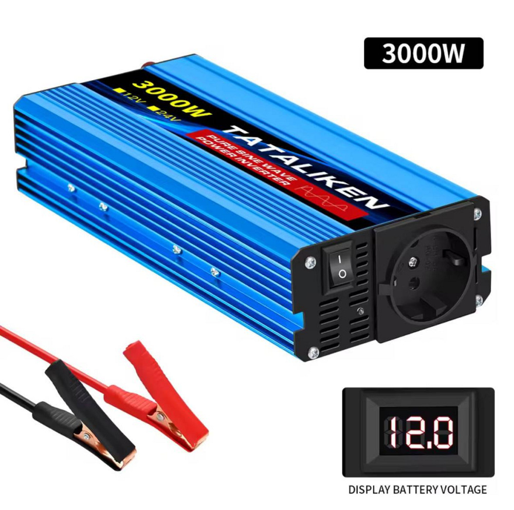 Инвертор напряжения Tataliken 3000W 12V–220V Pure Sine Wave (чистый синус) автомобильный преобразователь напряжения Киев - изображение 1