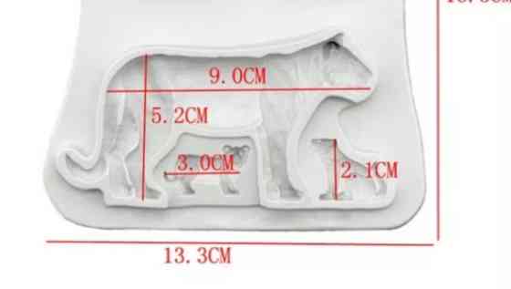 Молд силиконовый Львица 133 на 60 мм серый Киев