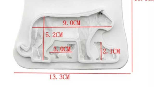Молд силіконовий Левиця 133 на 60 мм сірий Київ - фото 2