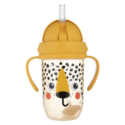Поїльник-непроливайка Canpol babies BabiesBo з трубочкою і обтяжувачем, 270 мл, гепард (56/617_ora) Вінниця - фото 1