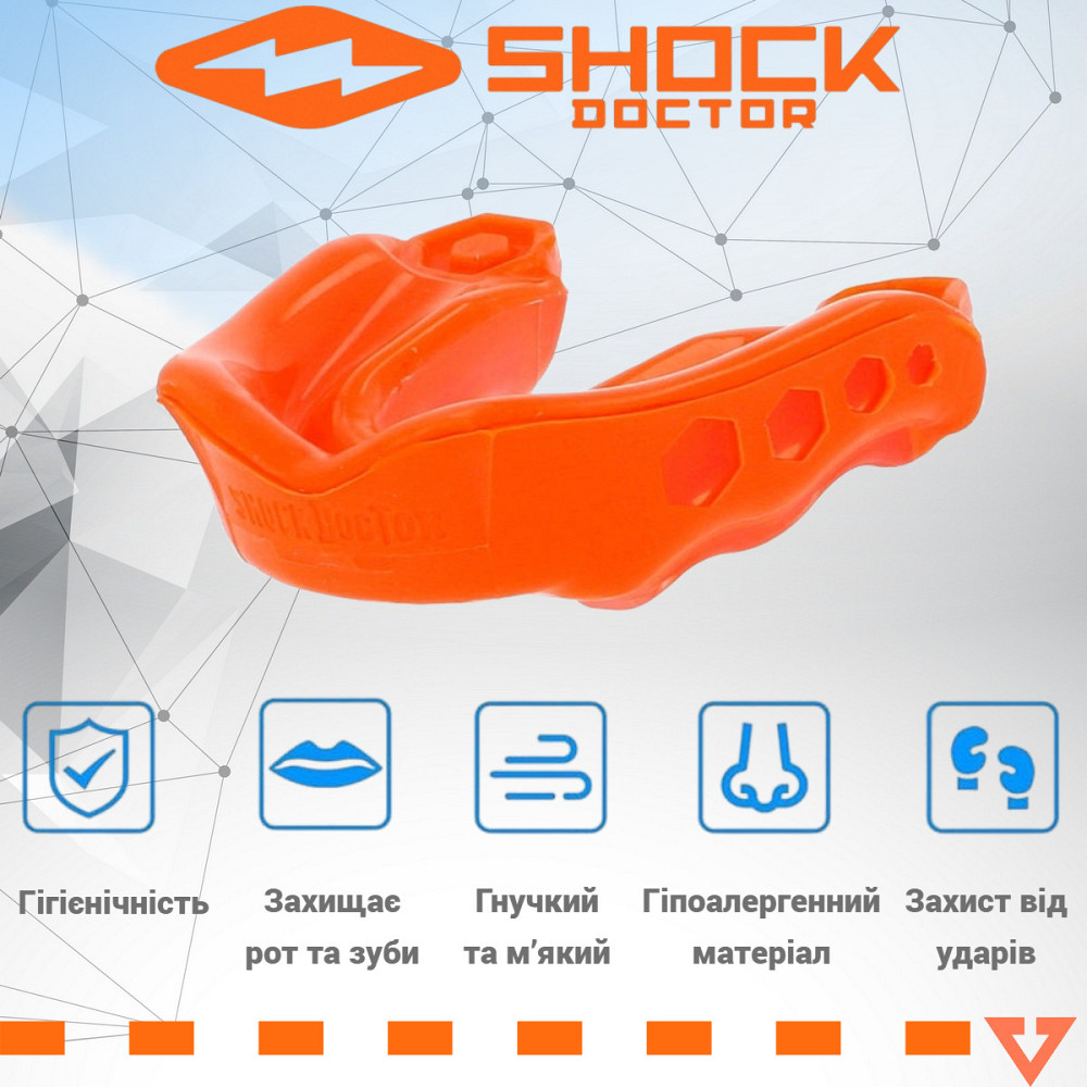 Капа Shock Doctor Gel Max доросла (вік 11+) Orange (art. 6130-OR-AD) Кам'янське - фото 2