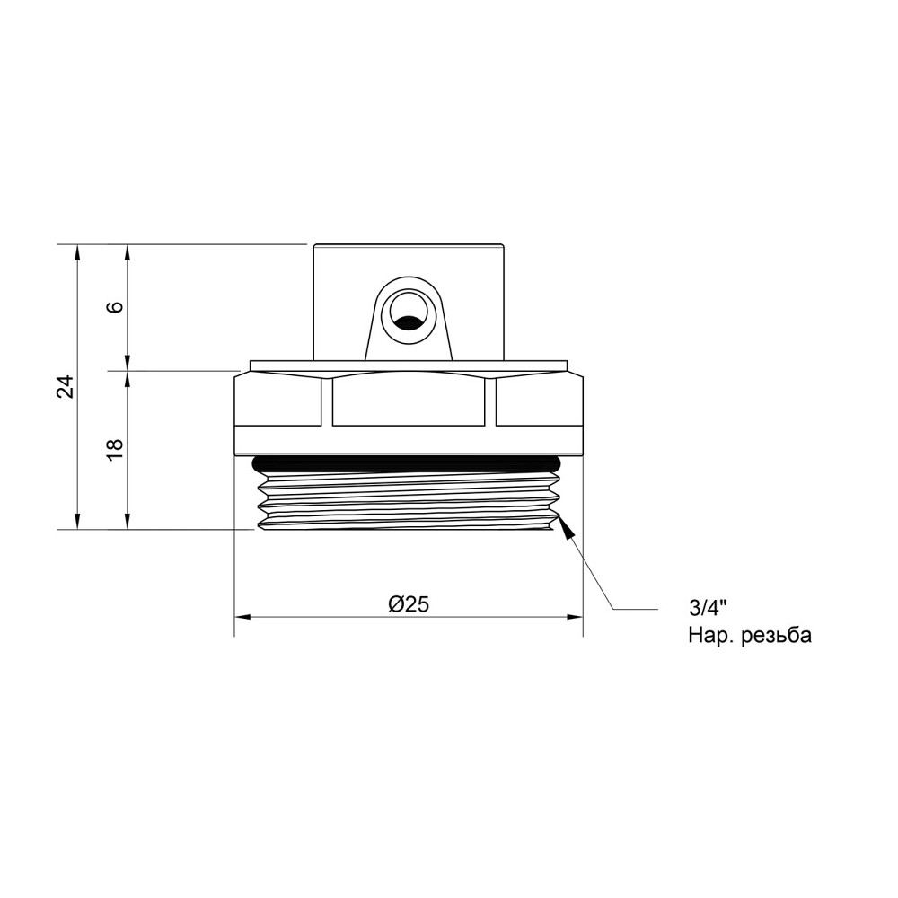 Кран Маївського Thermo Alliance Standart 3/4" SD210W20 Київ - фото 5