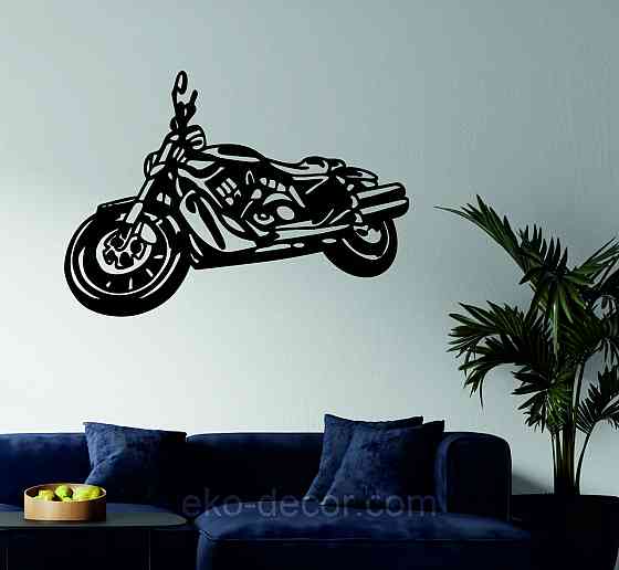 Декоративное настенное Панно «Мотоцыкл» Декор на стену 110*78 см, Черный Киев