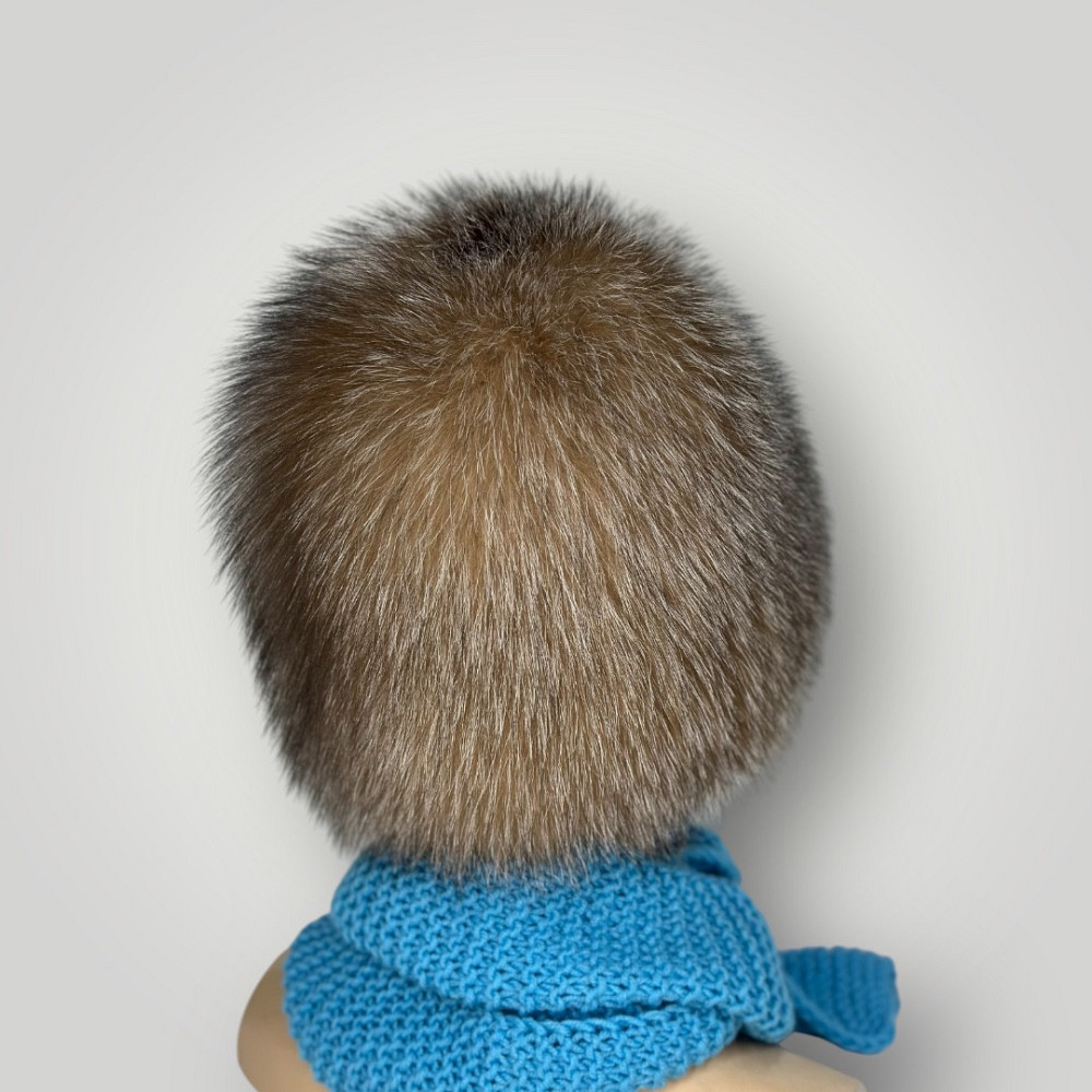 Шапка женская меховая сноп Диана Светло -коричневый Харьков - изображение 3