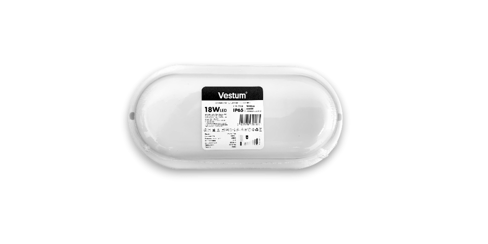 Светодиодный светильник ЖКГ LED S 18W овал 6500K 220V Vestum 1-VS-7208 Киев - изображение 1