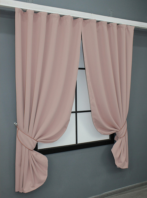 Комплект коротких штор VR-Textil Блэкаут Midnight № 1226ш Светло-пудровый 140х170 см 2 шт (35-0219) Киев - изображение 2