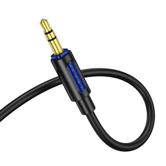 Аудіо кабель BOROFONE BL20 True sound silicone audio cable AUX Black Одеса
