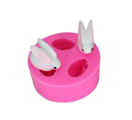 Силиконовая форма Заяц 45 мм розовый Киев - изображение 2