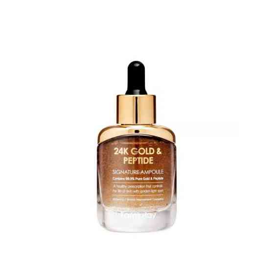 Сироватка для омолодження шкіри з золотом і пептидами 24K Gold and Peptide Signature Ampoule FarmStay 35 мл Вінниця