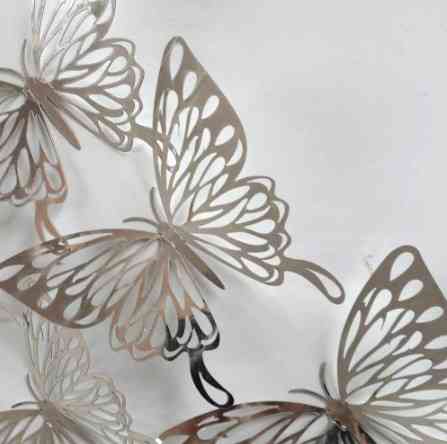 Набор серебристых бабочек - 12шт. Киев